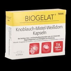 BIOGELAT KNOBLAUCH-MISTEL-WEISSDORN Kapseln - 30 Stück